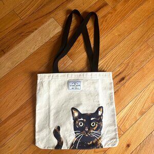 Strand Books NY Canvas Tote Bag with Cat, Book Bag, Library Bag